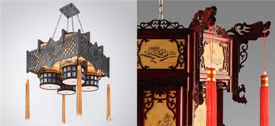 中式木艺吊灯